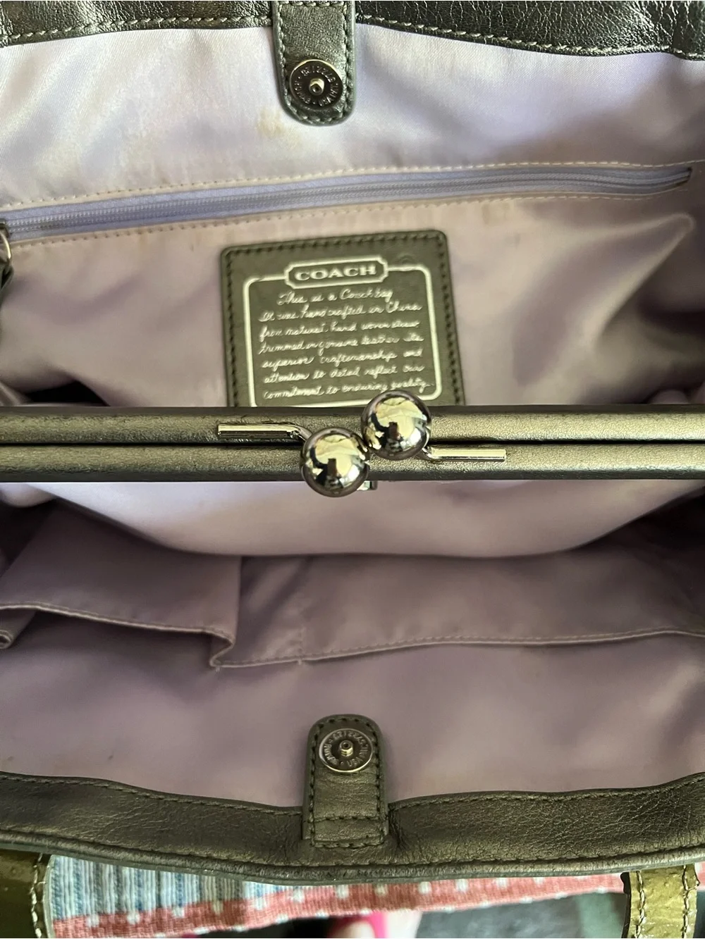 Coach 10th Anniversary 2008 Hampton Straw Kisslock Shoulder Bag Y2k REHAB Bag